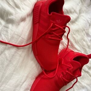 Adidas Bold Red Athletic Shoes